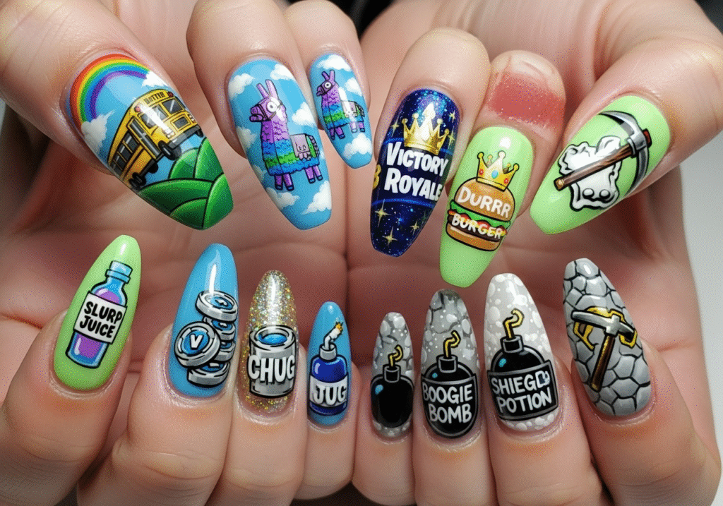 Fortnite-Inspired Nails