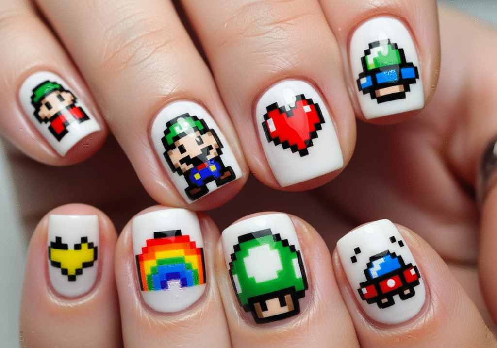 Pixel Art Nails